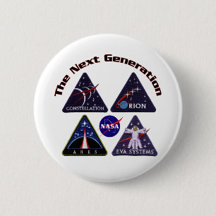 NASA Project Logos 6 Cm Round Badge