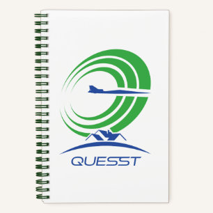 NASA Quesst Logo Supersonic Green Spiral Notebook