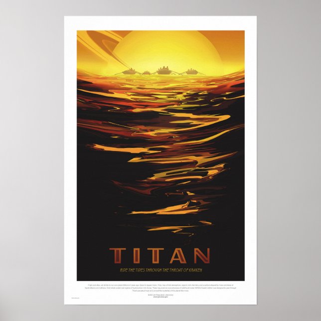NASA - Retro Titan Tour Travel Poster (Front)