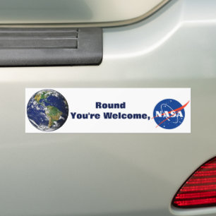 NASA Round Earth Bumper Sticker