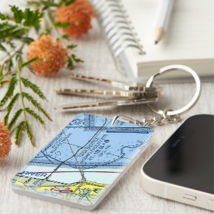 NASA Shuttle Landing Facility chart Key Ring