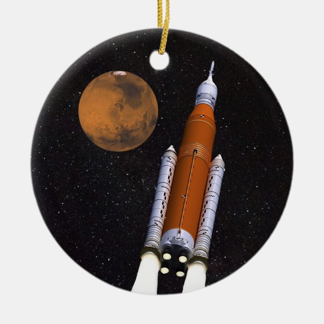 NASA SLS Space Launch System Ceramic Tree Decoration (Front)