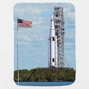 NASA SLS Space Launch System Rocket Launchpad Baby Blanket