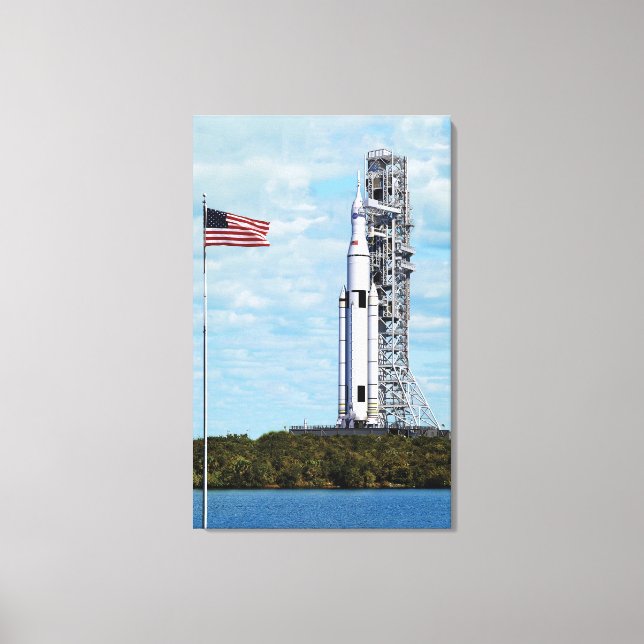 NASA SLS Space Launch System Rocket Launchpad Canvas Print (Front)
