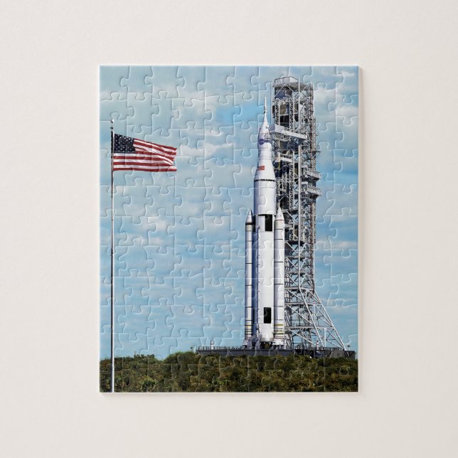 NASA SLS Space Launch System Rocket Launchpad Jigsaw Puzzle (Vertical)