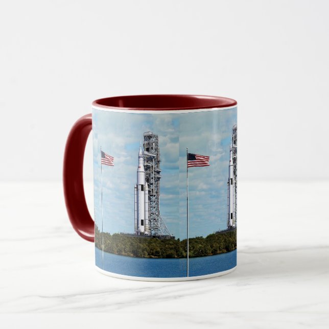 NASA SLS Space Launch System Rocket Launchpad Mug (Front Left)