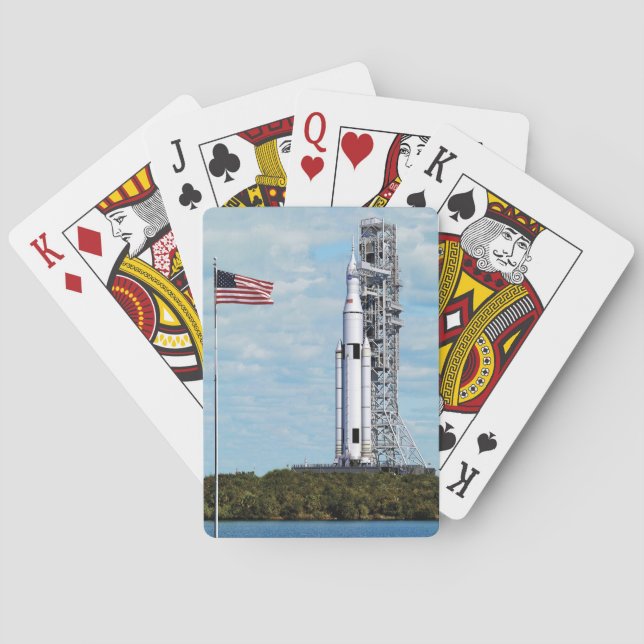 NASA SLS Space Launch System Rocket Launchpad Playing Cards (Back)