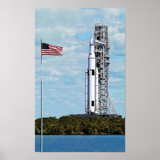 NASA SLS Space Launch System Rocket Launchpad Poster (Front)