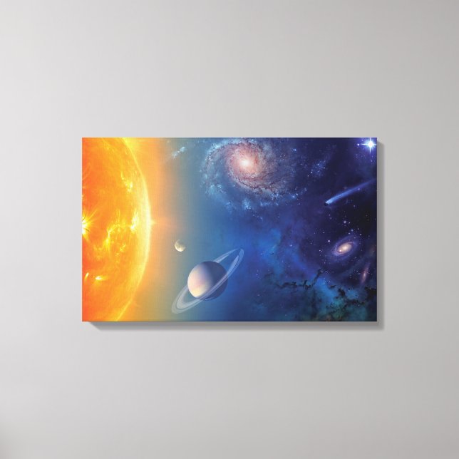NASA Solar System Outer Space Collage Canvas Print (Front)