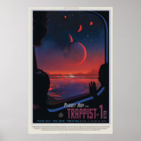 Nasa Space Poster, Retro Wall Art, Space Travel
