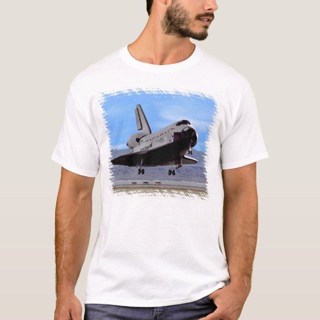 NASA Space Shuttle Atlantis Landing Edwards AFB T-Shirt (Front)