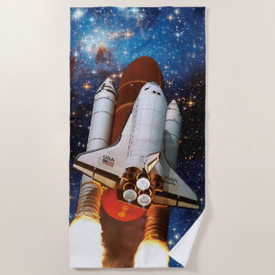 NASA Space Shuttle Atlantis Launch STS-45 Beach Towel