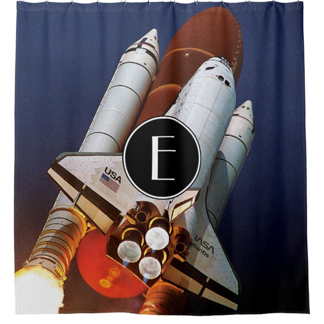 NASA Space Shuttle Atlantis Launch STS-45 Shower Curtain (Front)
