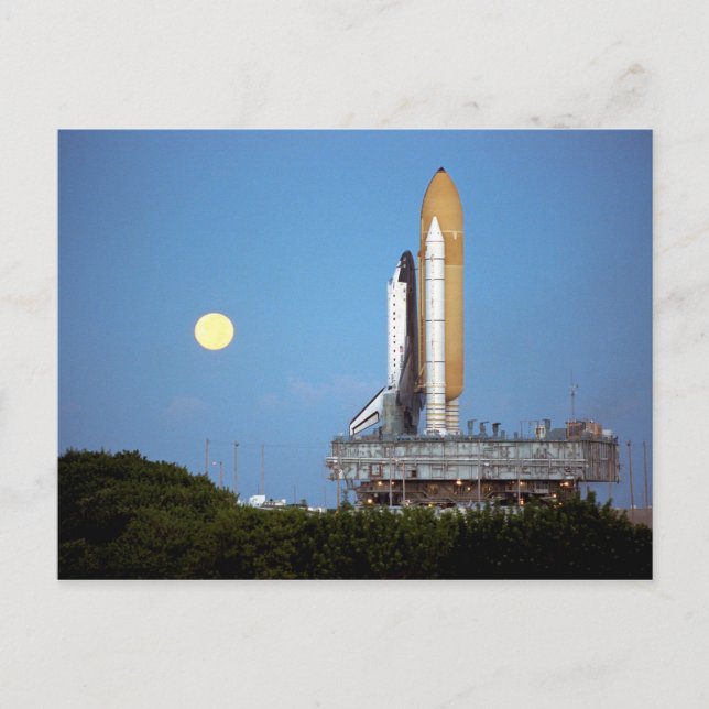 NASA Space Shuttle Atlantis STS-86 Launch Rollout Postcard (Front)