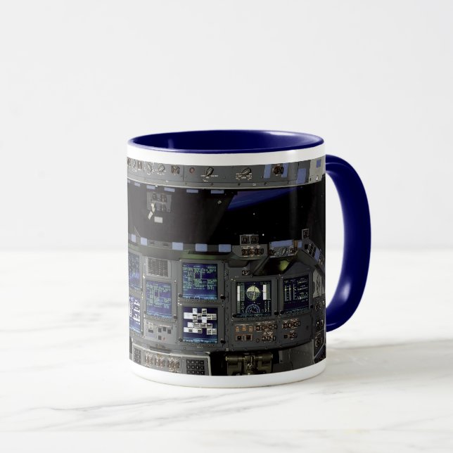 NASA Space Shuttle Cockpit Earth Orbit Window View Mug (Front Right)