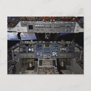 NASA Space Shuttle Cockpit Earth Orbit Window View Postcard