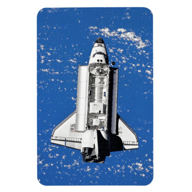 NASA Space Shuttle Discovery Earth Orbit Magnet (Vertical)