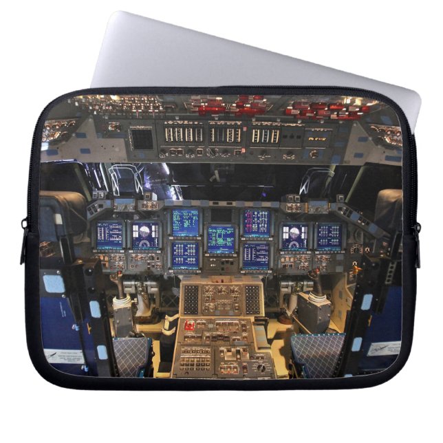 NASA Space Shuttle Endeavour Flight Deck Cockpit Laptop Sleeve (Front)