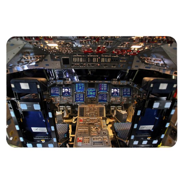 NASA Space Shuttle Endeavour Flight Deck Cockpit Magnet (Horizontal)
