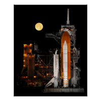 NASA Space Shuttle Launch At Night
