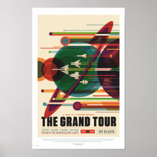 NASA - The Grand Tour - Retro Travel Poster