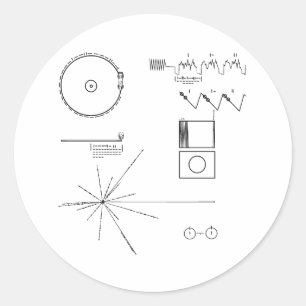 NASA Voyager Golden Record Classic Round Sticker