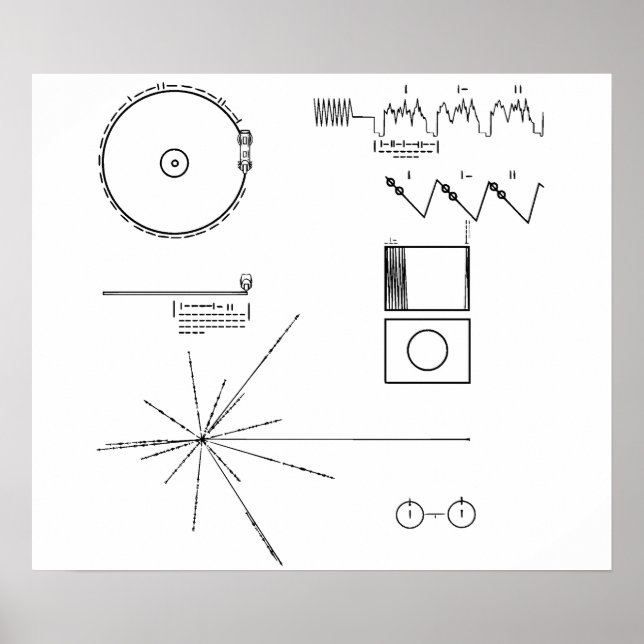 NASA Voyager Golden Record Poster (Front)