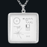 NASA Voyager Golden Record Silver Plated Necklace<br><div class="desc">Can you read them?  You're probably an alien.</div>
