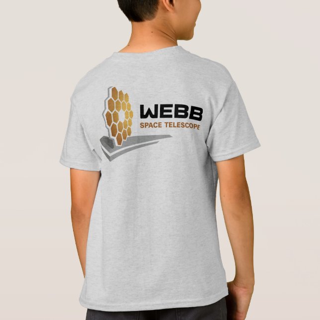 NASA Webb Space Telescope Mercury Grey Kids’ T-Shirt (Back)