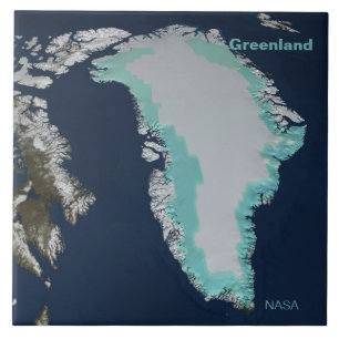 NASA White Greenland Ice Sheet Photo Tile