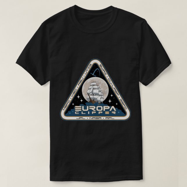 NASA&x27;s Europa Clipper Logo Sticker T-Shirt (Design Front)