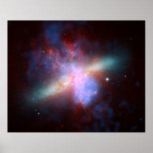NASA - X-ray-Visible-Infrared Image of M82 Poster
