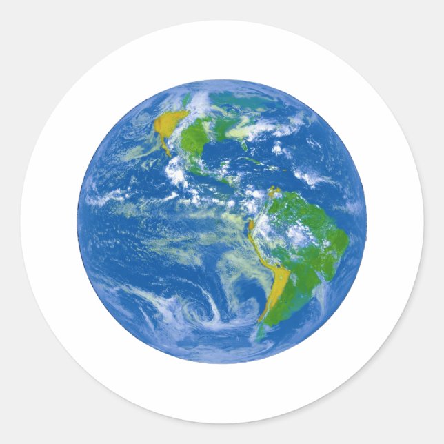 NASAs Big Blue Marble Classic Round Sticker (Front)
