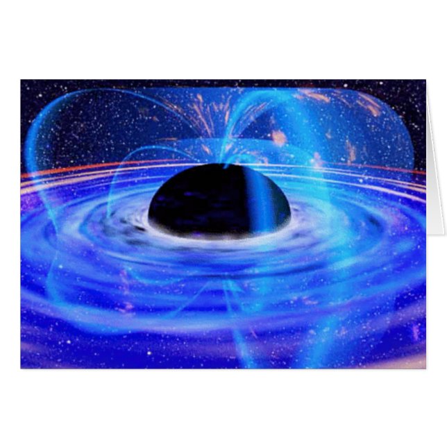 NASA's Blue Black Hole Greetings Card (Front Horizontal)