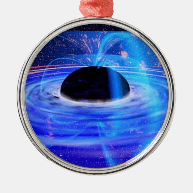 Nasa's Blue Black Hole Metal Tree Decoration (Front)