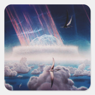 NASAs Dinosaur end Square Sticker
