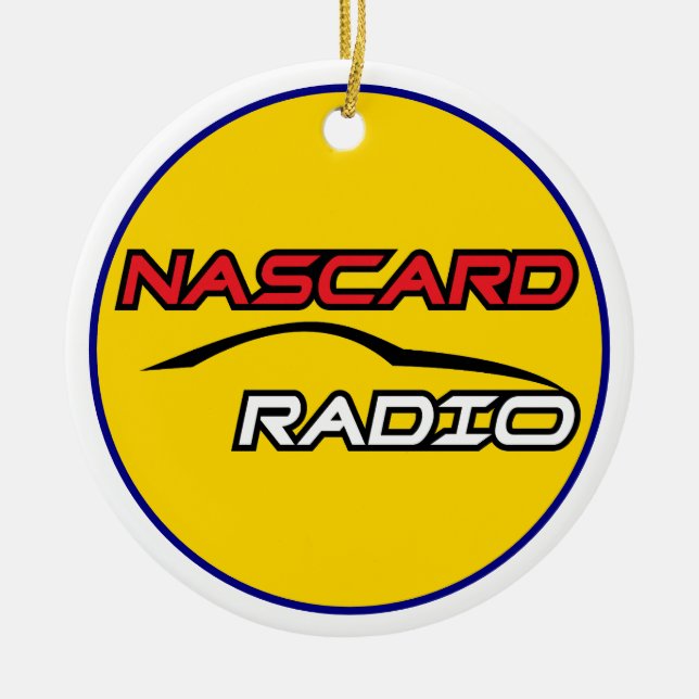 NASCARD RADIO Ceramic Circle Ornament (Front)