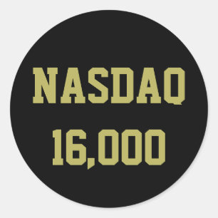 NASDAQ 16000 Stock Market Celebration Classic Round Sticker