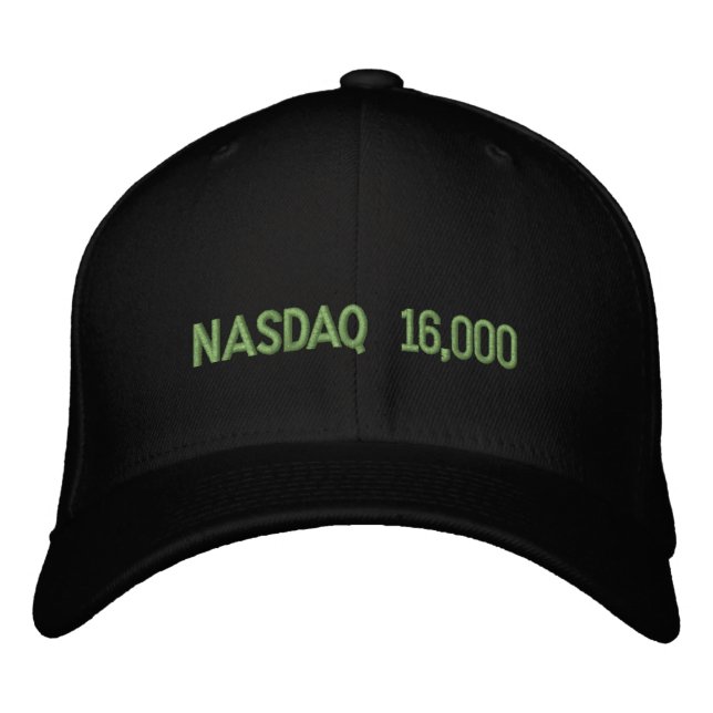NASDAQ 16000 Stock Market Celebration Embroidered Hat (Front)