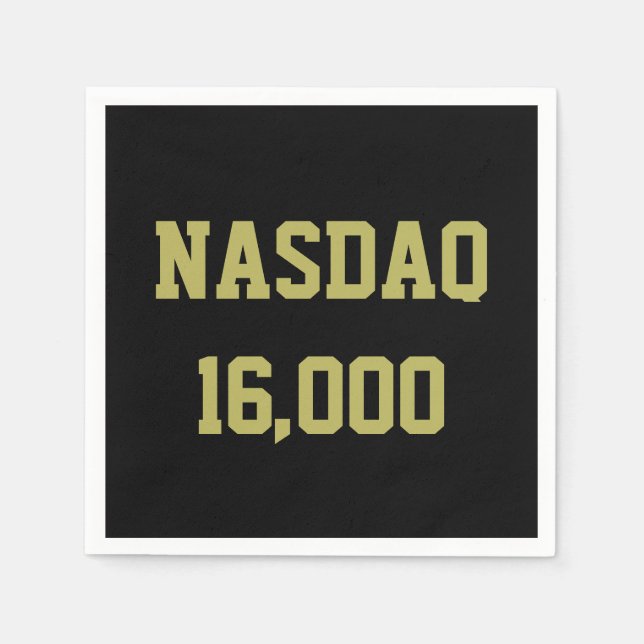 NASDAQ 16000 Stock Market Celebration Napkin (Front)
