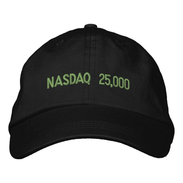 NASDAQ 25000 Stock Market Celebration Embroidered Hat (Front)