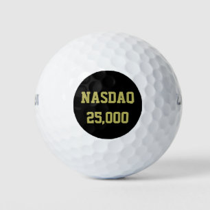 NASDAQ 25000 Stock Market Celebration Golf Balls