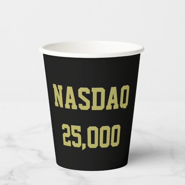 NASDAQ 25000 Stock Market Celebration Paper Cups (Front)