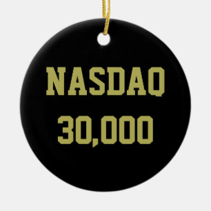 NASDAQ 30000 Stock Market Celebration Ceramic Tree Decoration