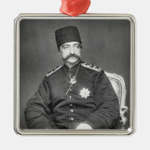 Naser al-Din Shah Qajar of Persia Metal Tree Decoration
