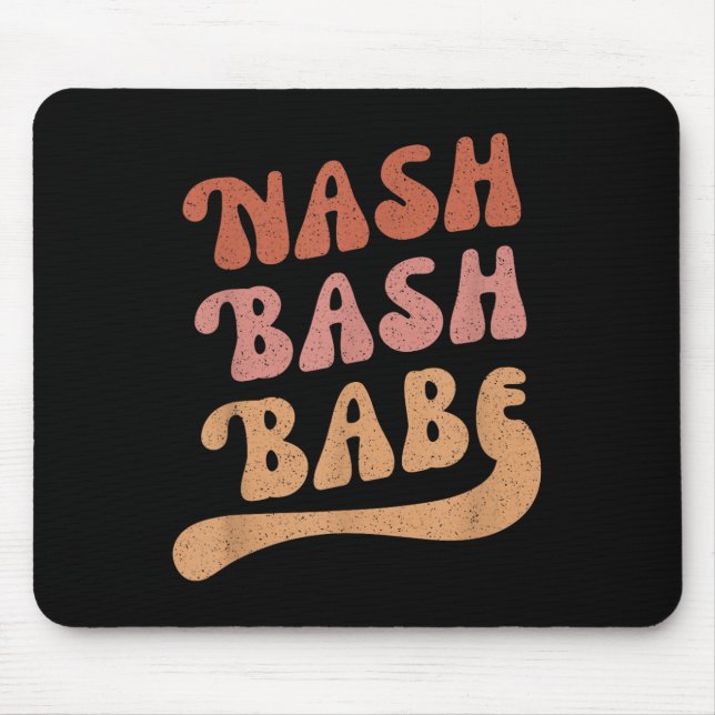 Nash Bash Babe Bachelorette Party Favour Cute Nash Mouse Mat (Front)
