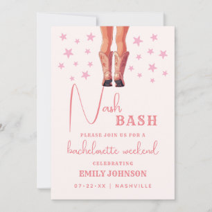 Nash Bash Cowgirl Bachelorette Weekend Itinerary  Invitation