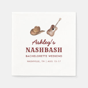 Nash Bash Nashville Bachelorette Party Weekend Napkin