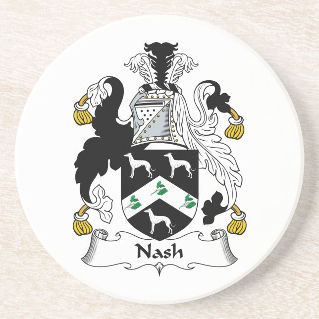 Nash Family Crest Coaster (Front)