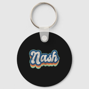 Nash First Name Boy Vintage Style 70s 80s Personal Key Ring